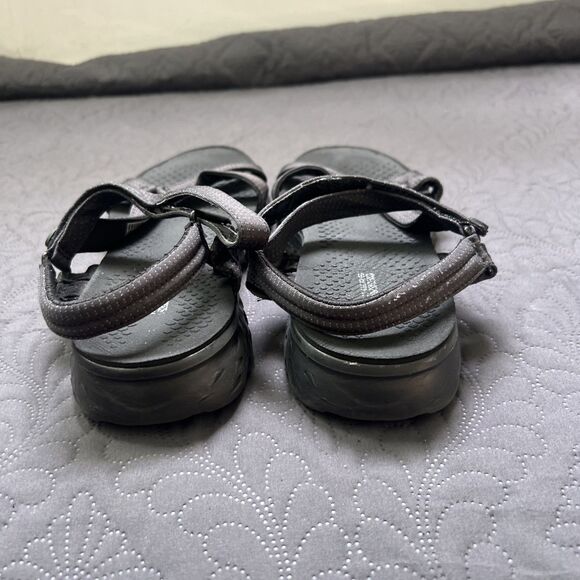 Skechers Sandals SZ 9 On The Go 600 Brilliancy Ankle Strap Black Grey Outdoor - Picture 5 of 10